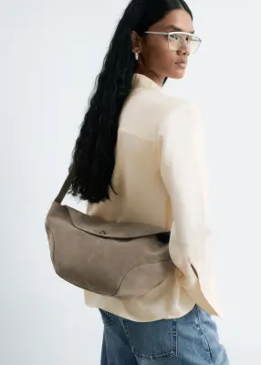 Sac à bandoulière sculptural - Taupe clair — photo 1
