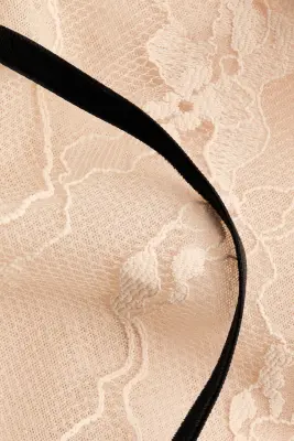 Top en dentelle avec cape - Beige clair — photo 4