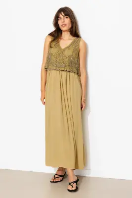 Longue robe perlée Femme — photo 2