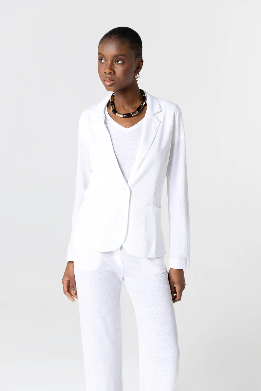 Veste en lin et élasthanne