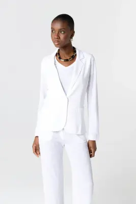 Veste en lin et élasthanne