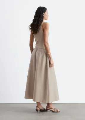 Robe débardeur midi - Beige — photo 5