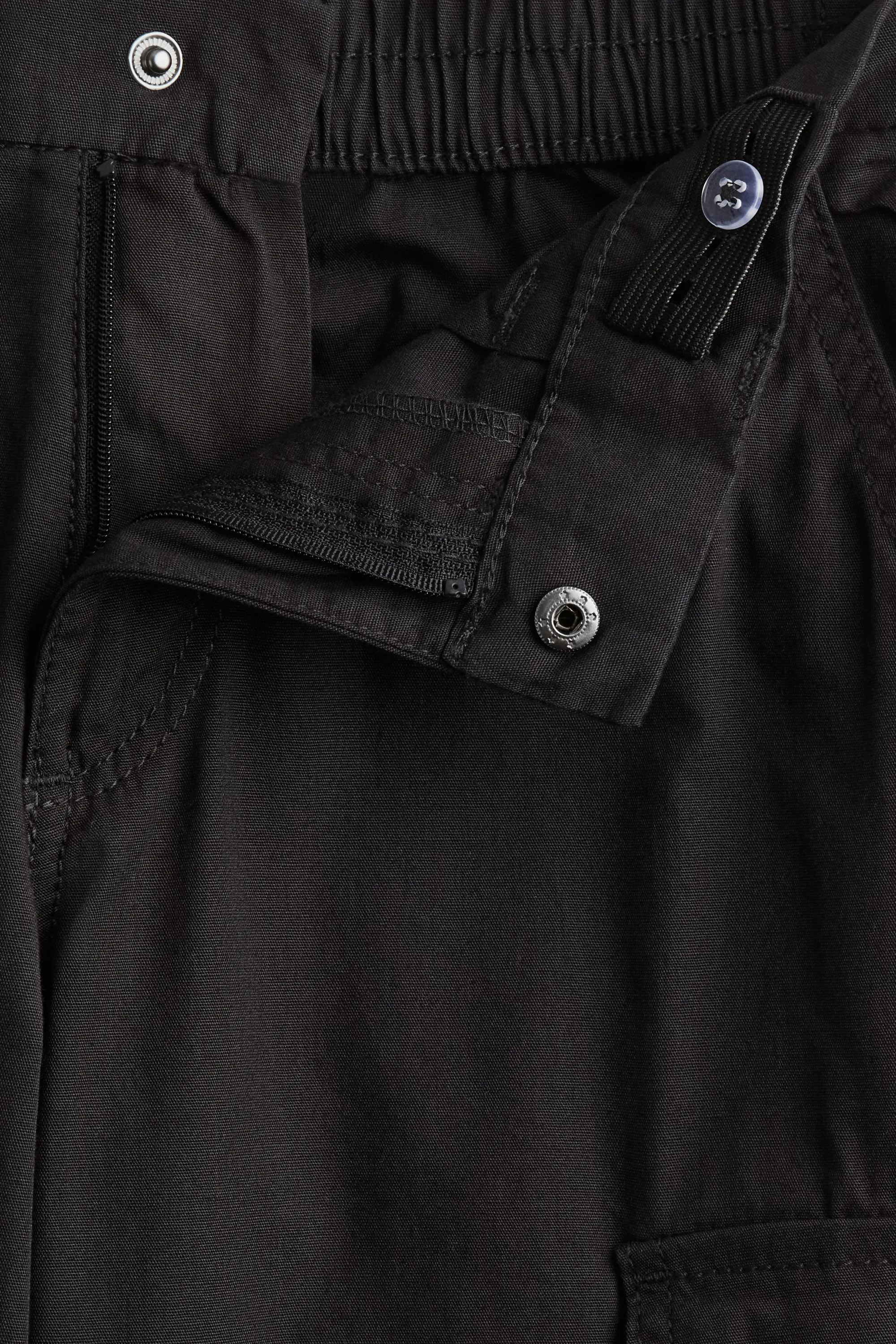 Pantalon cargo large - Noir