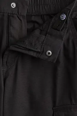 Pantalon cargo large - Noir — photo 1
