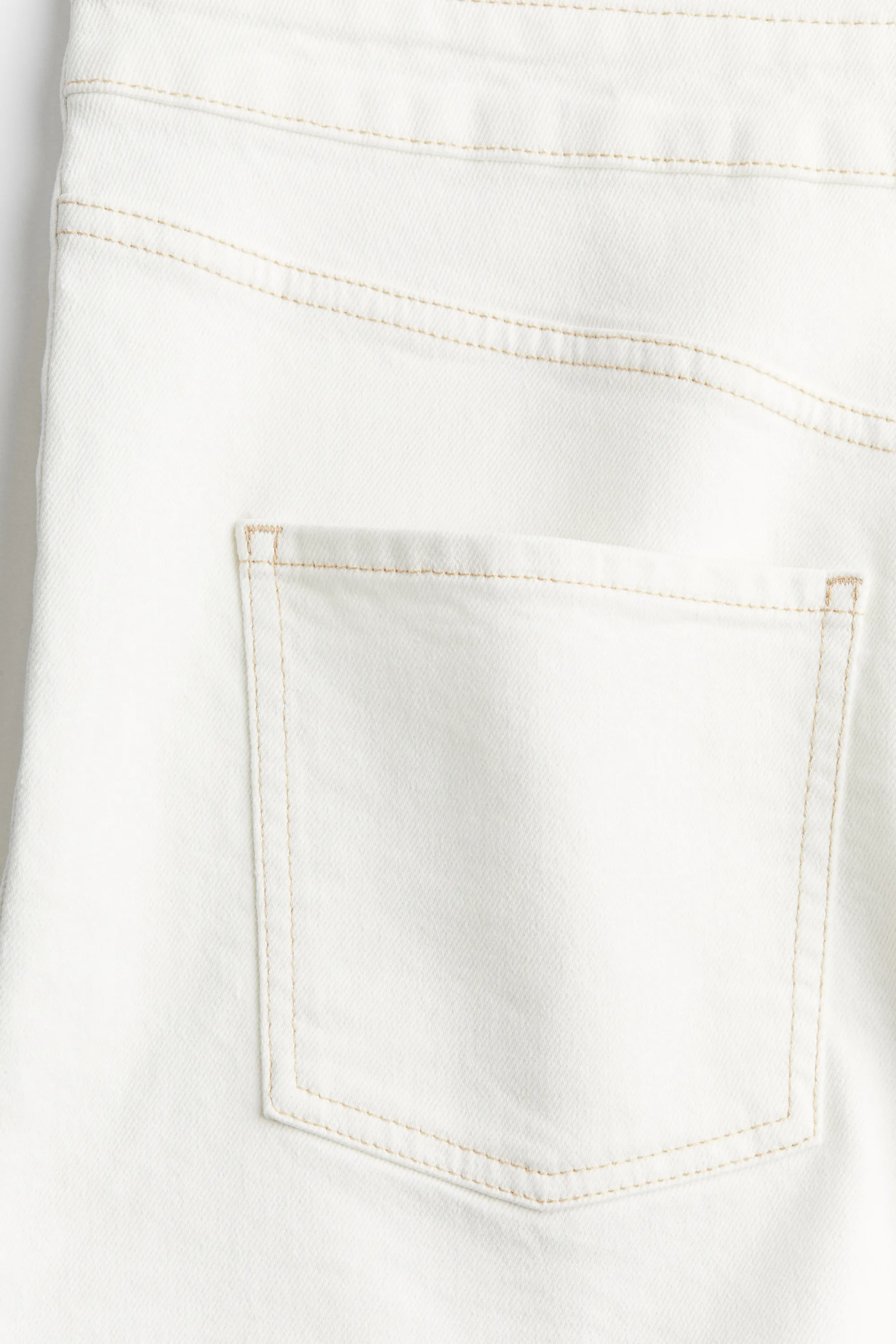 Robe trapèze en twill - Crème