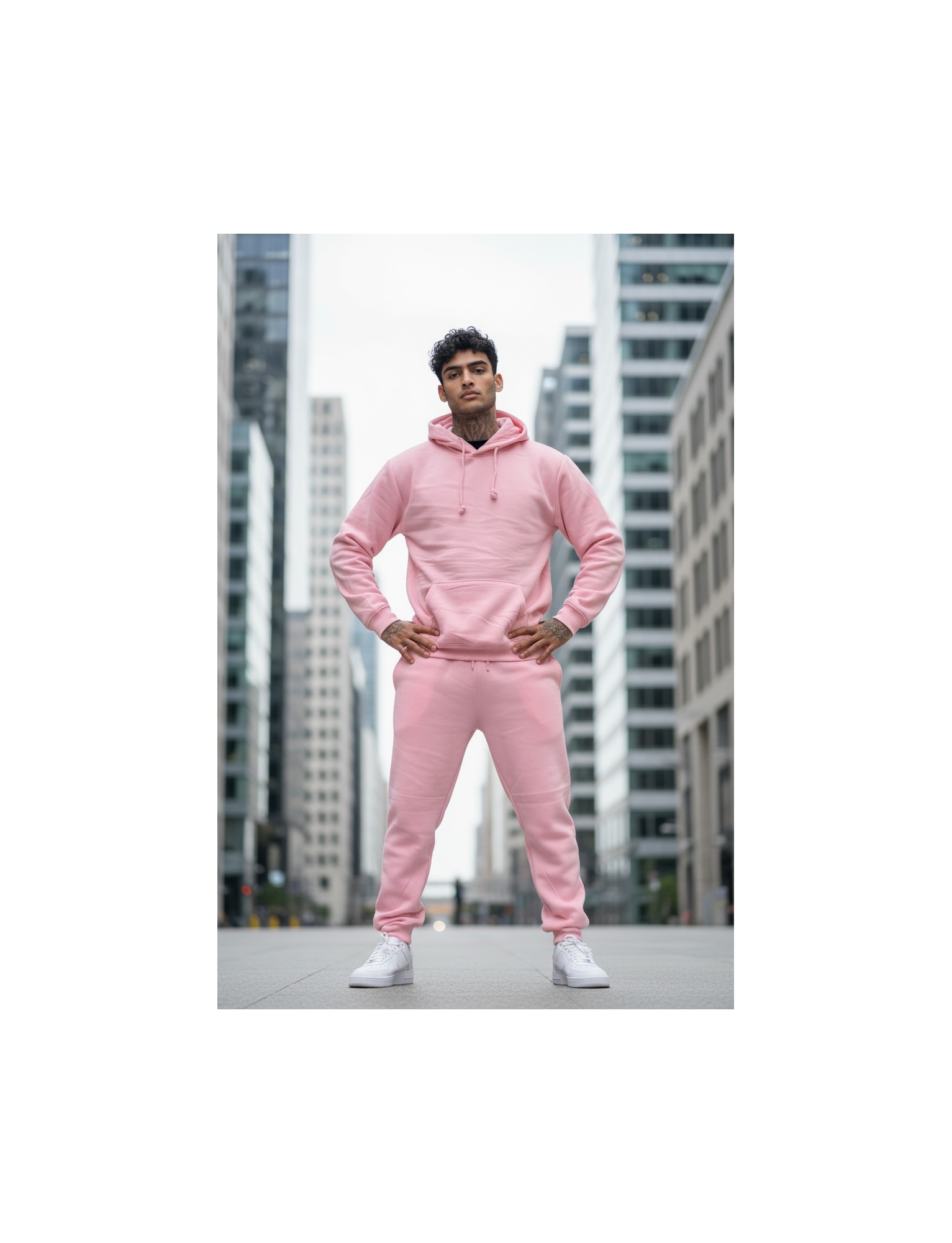 Ensemble Molleton basique rose