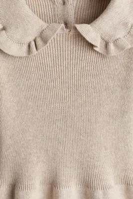 Robe en maille de coton - Beige clair — photo 4