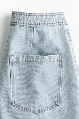 Barrel High Waist Ankle Jeans - Bleu denim clair — photo 5