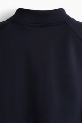 T-shirt de sport midlayer à col zippé ThermoMove™ - Bleu marine — photo 4