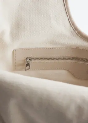 Sac fourre-tout en cuir tressé - Beige clair — photo 2