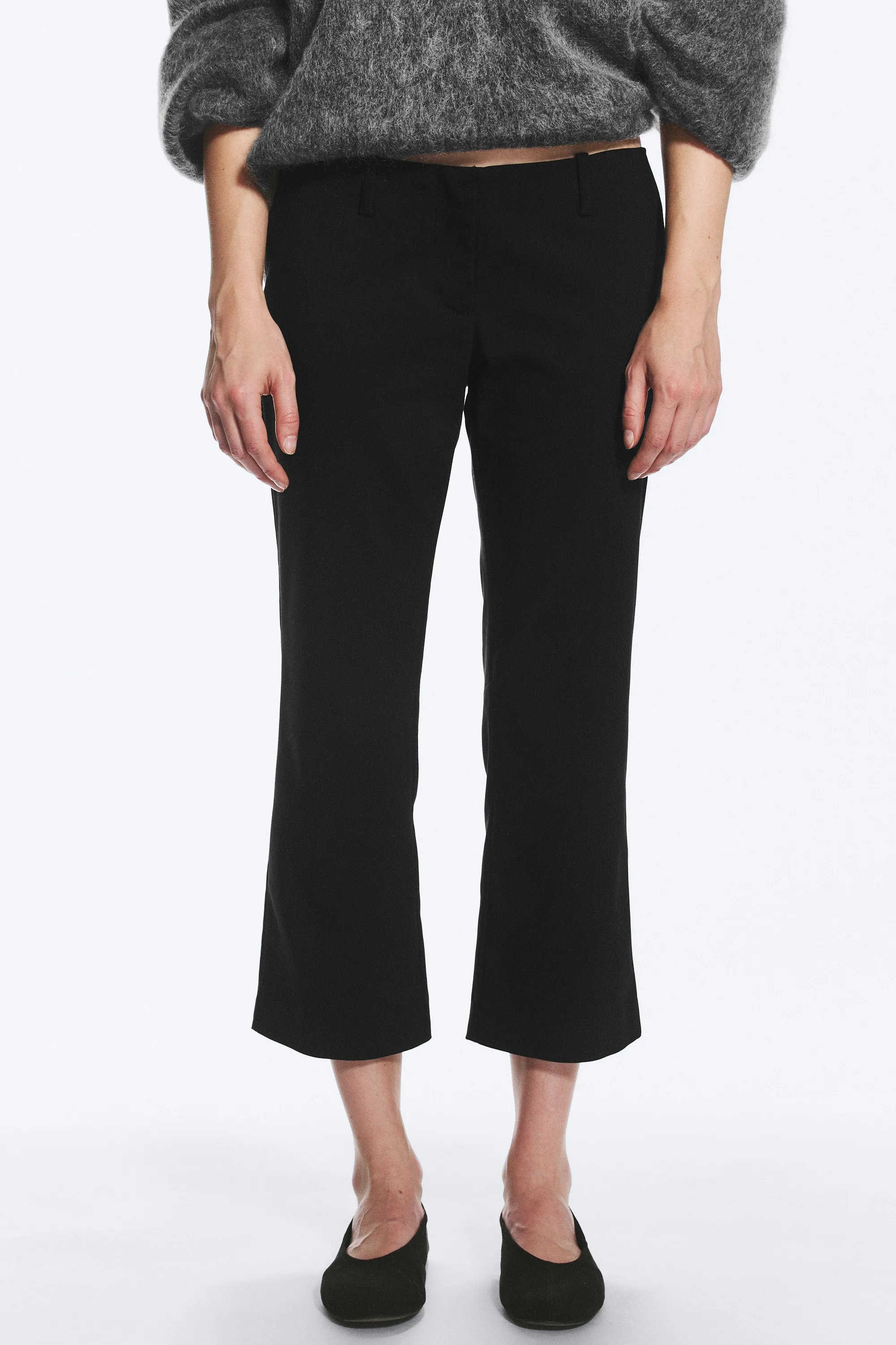 Pantalon de costume court taille basse - Noir