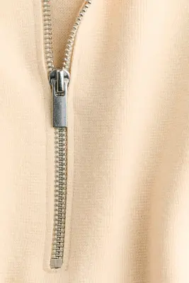 Pull en maille fine avec col zippé - Jaune clair — photo 5