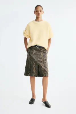 Pull oversize en mohair mélangé - Jaune clair — photo 1