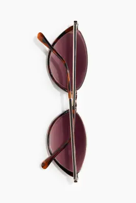 Lunettes de soleil fines - Marron/motif écaille de tortue — photo 2