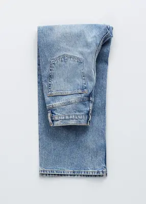 Jean longueur 7/8ème à jambe large - Bleu clair — photo 3