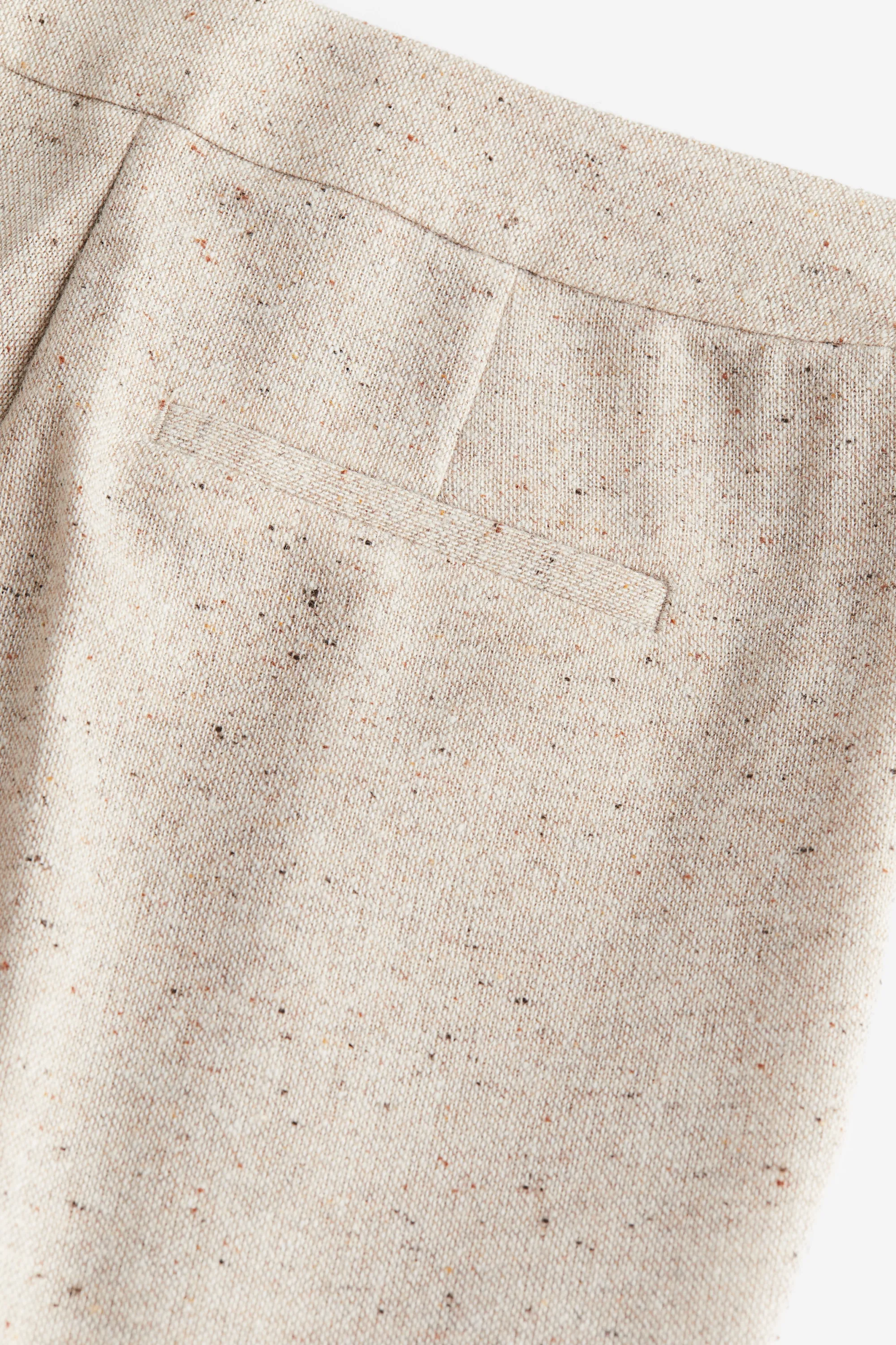 Pantalon de tailleur avec taille haute - Beige