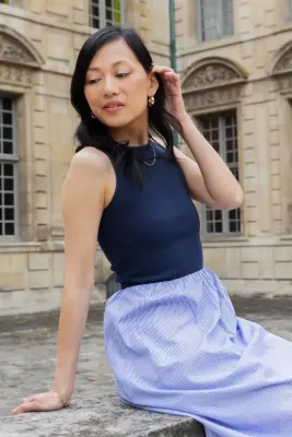 Robe Aimée - rayé bleu — photo 3