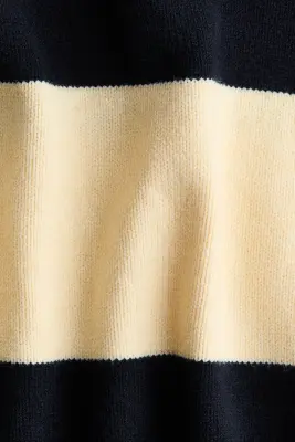 Pull avec col - Jaune clair/rayures noires — photo 4