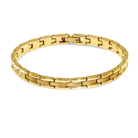ROCHET - Bracelet SANTORIN Acier PVD Jaune 6mm x 21cm HB4786A