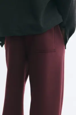 Pantalon jogger chic Relaxed Fit - Bordeaux — photo 2