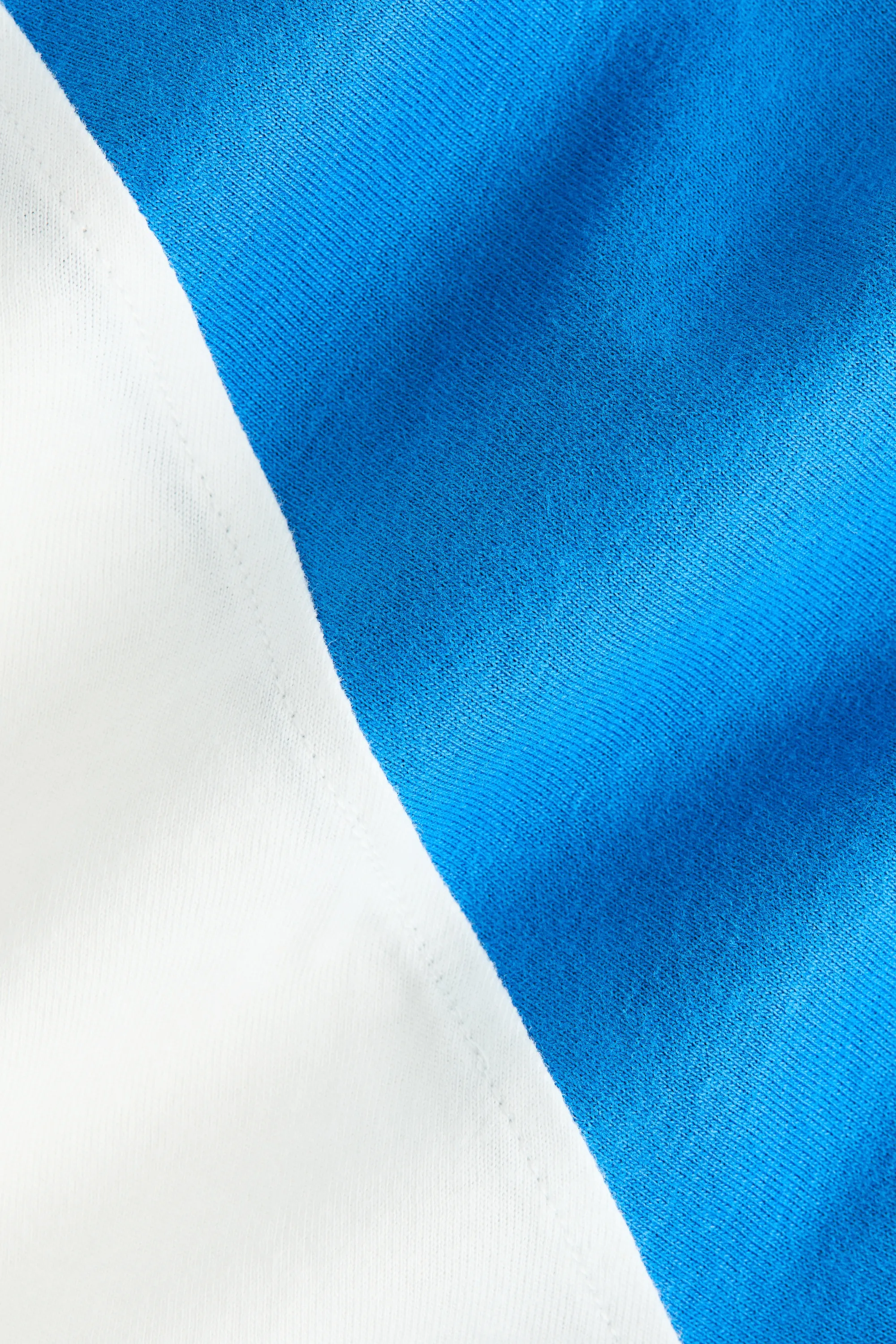 Top en coton avec manches raglan - Bleu/color block
