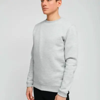 Sweat homme Alex molletonné gris chiné — photo 2