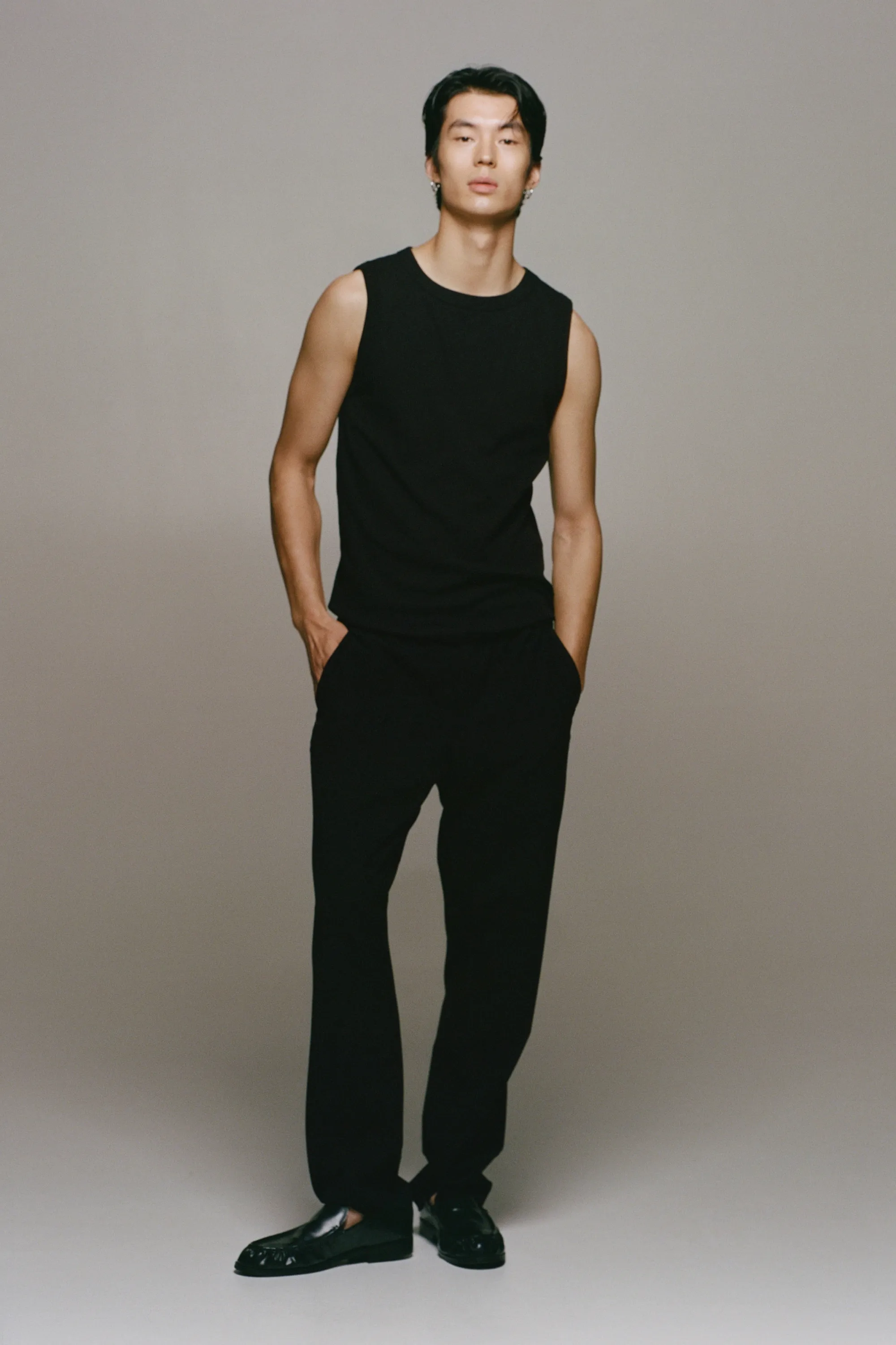 Pantalon Four-way Stretch Regular Fit - Noir