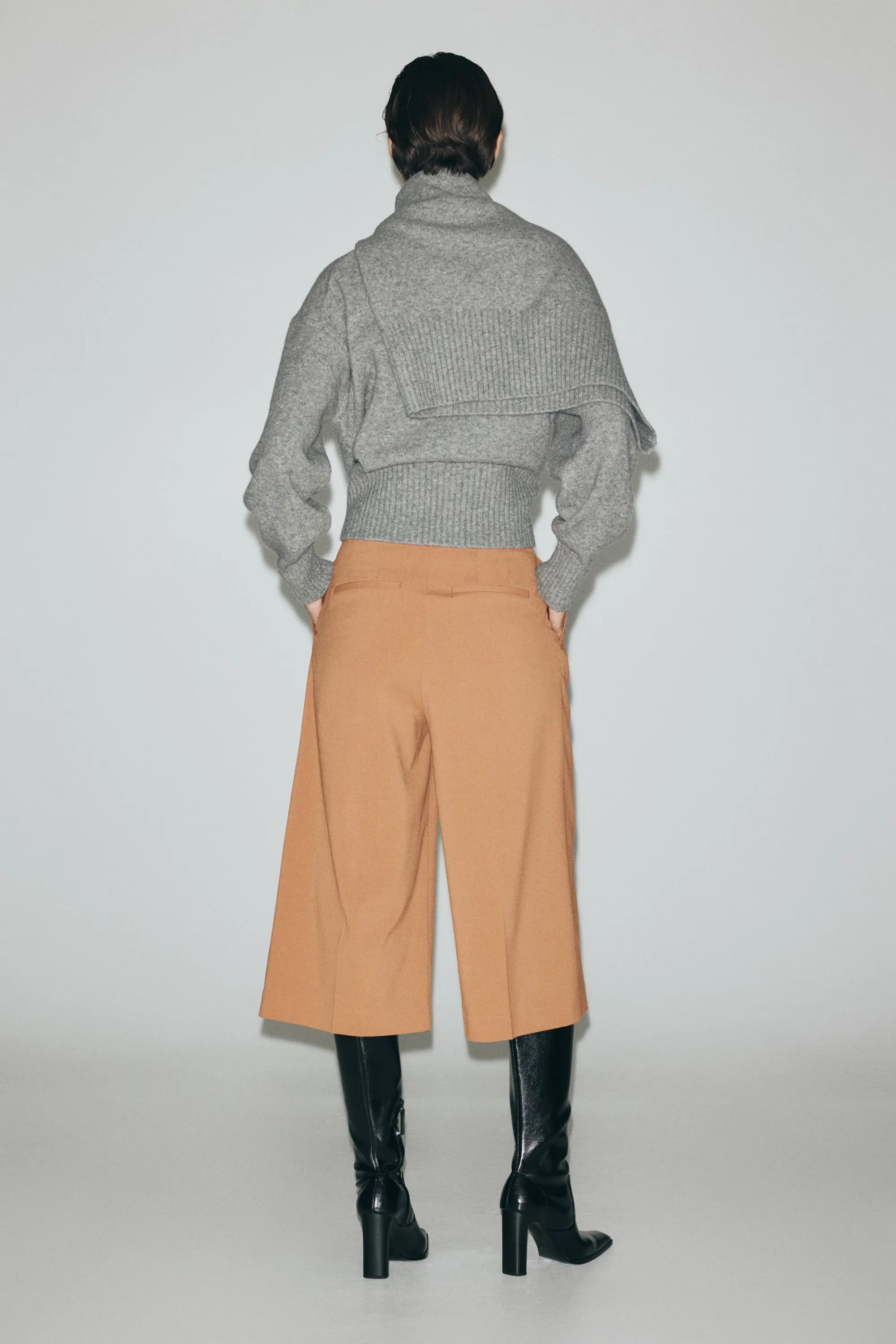 Jupe-culotte large - Beige foncé