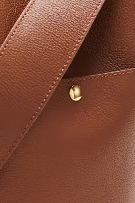 Sac Sofia grainé cognac intérieur orange — photo 2