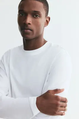 T-shirt Regular Fit en jersey - Blanc — photo 2