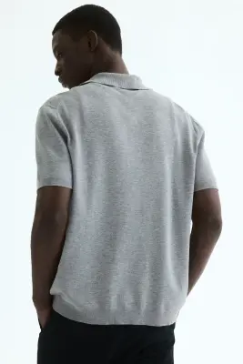Polo Regular Fit - Gris chiné — photo 3