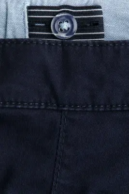 Chino effilé en twill - Bleu marine — photo 1
