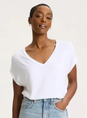 T-shirt en viscose et élasthanne