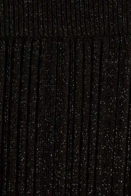 Pantalon scintillant en maille côtelée - Marron foncé/scintillant — photo 3