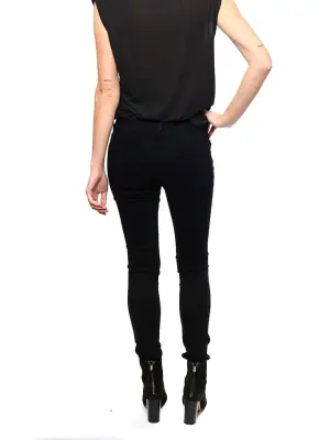 Pantalon LE SKINNY DE JEANNE en coton stretch noir lacéré NEUF Prix boutique 270€ Taille XS — photo 5