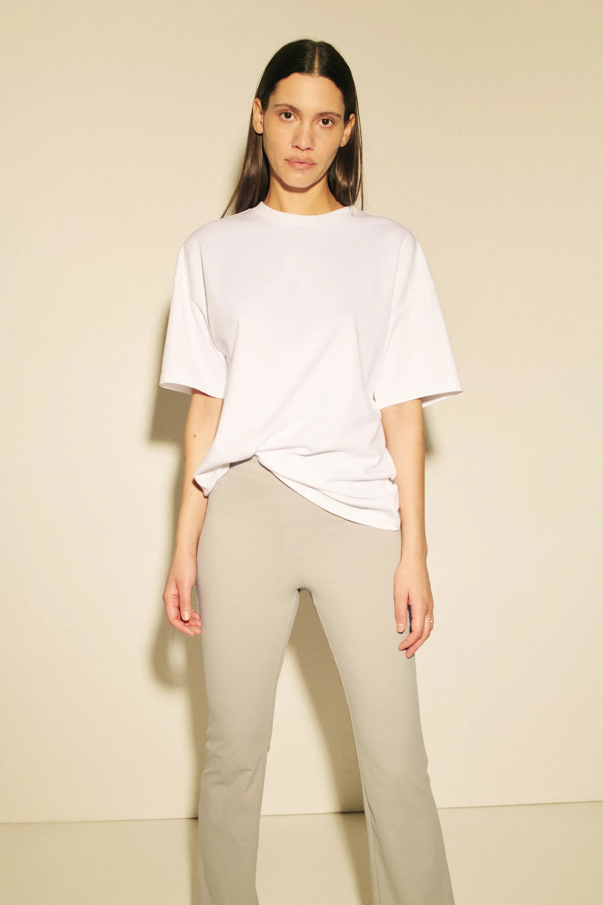 Pantalon évasé Four-way Stretch - Beige