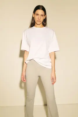 Pantalon évasé Four-way Stretch - Beige — photo 1