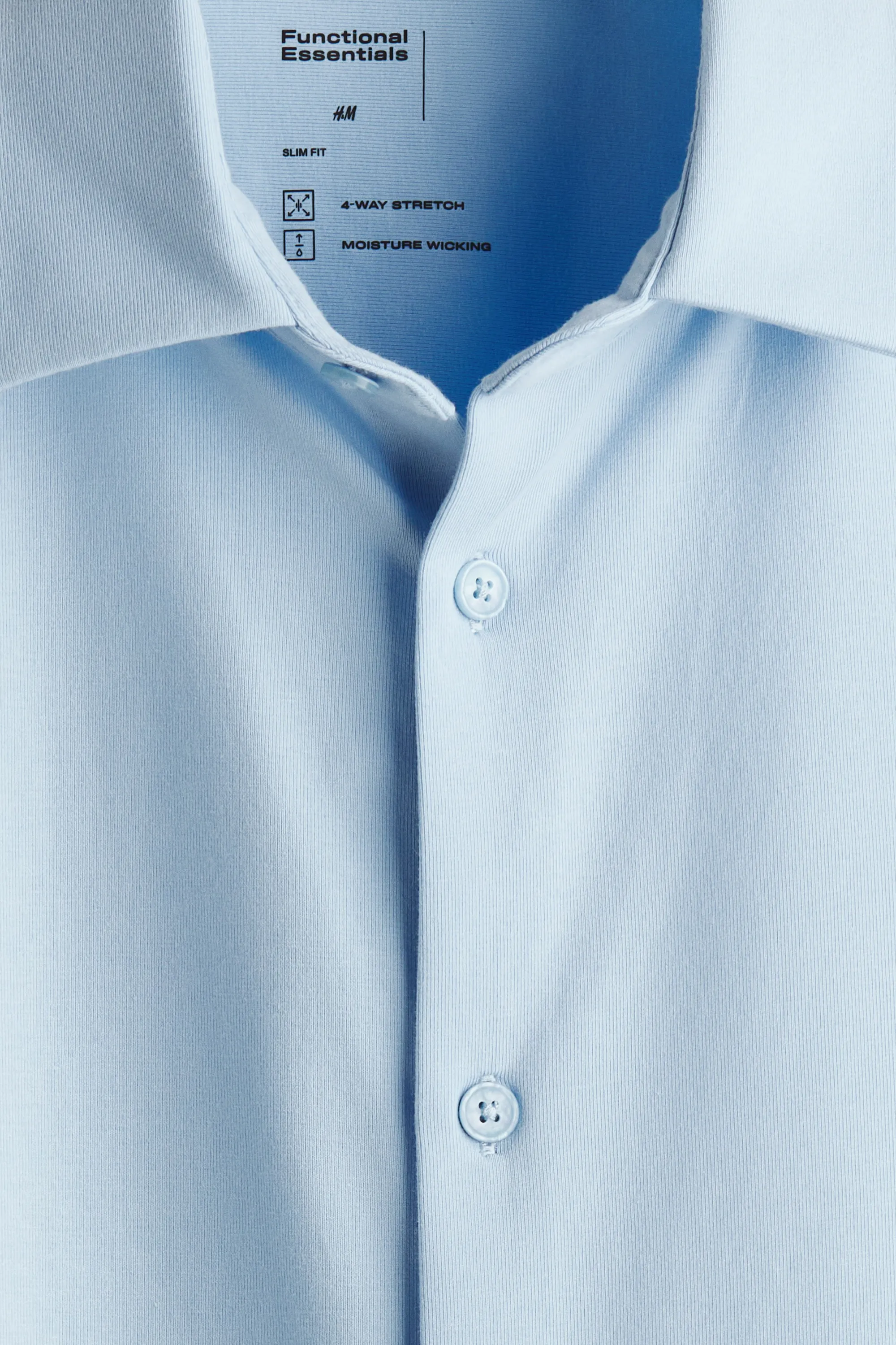 Chemise Four-way Stretch Slim Fit - Bleu clair