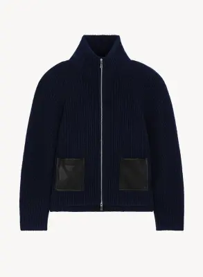 Gilet en cuir et laine mérinos — photo 4