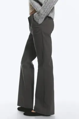 Pantalon de costume bootcut taille basse - Gris foncé — photo 3