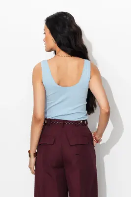 Débardeur jersey côtelé Femme — photo 4