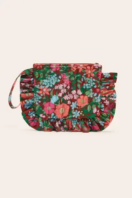 Pochette Carline imprimé Liberty rose et bordeaux — photo 4
