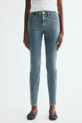Skinny High Waist Ankle Jeans - Bleu denim — photo 1