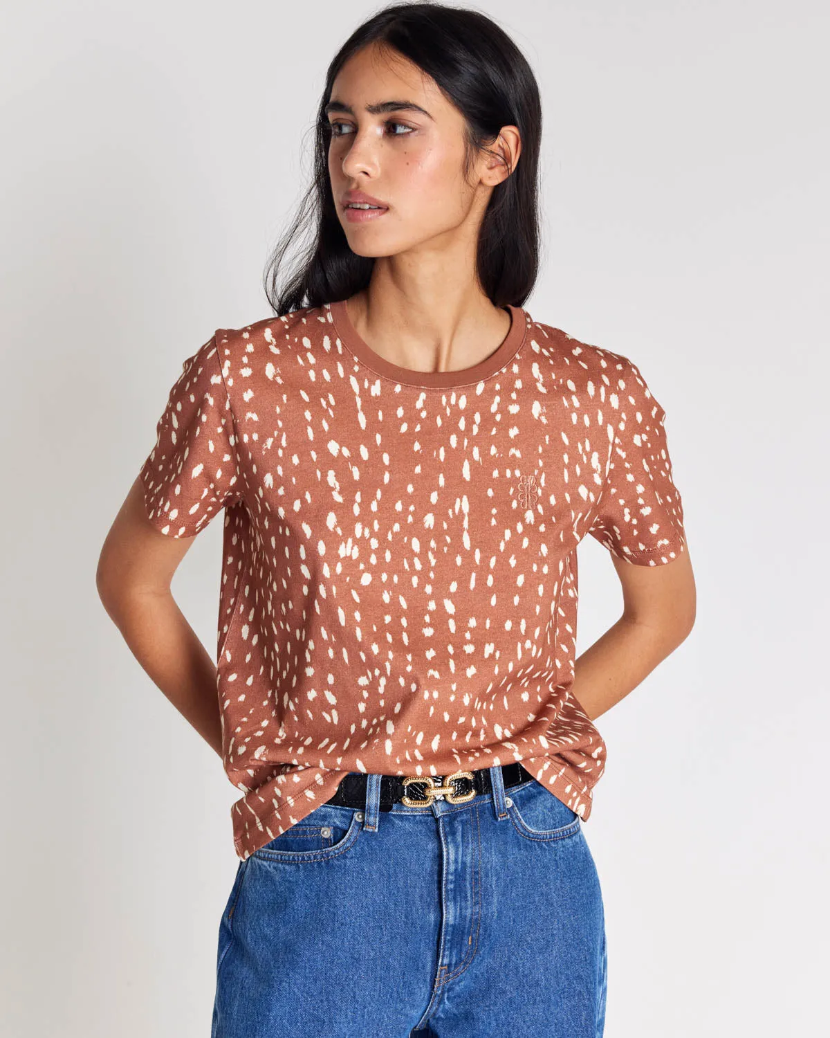 Tee-shirt Bree cannelle tacheté