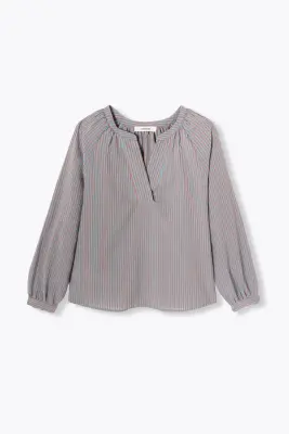 Blouse rayée bicolore Femme — photo 1
