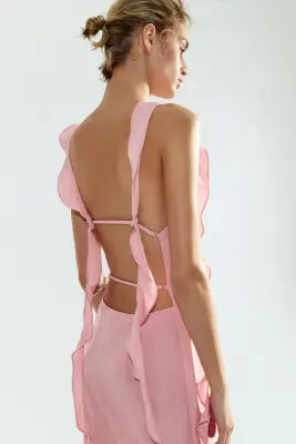 Robe à panneau drapé - Rose — photo 2