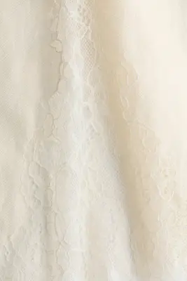 Top à bretelles fines avec dentelle - Crème — photo 4