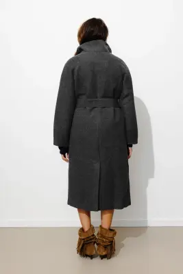 Manteau long à col montant — photo 4