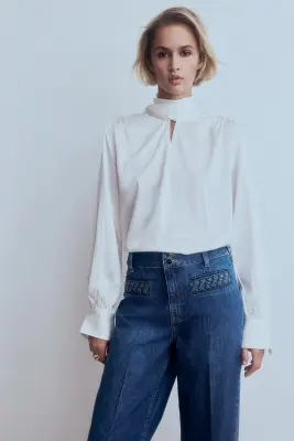 Wide High Jeans - Bleu denim — photo 2