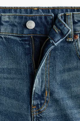 Wide High Waist Jeans - Bleu denim foncé — photo 5